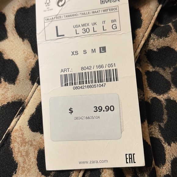 Zara Paper bag Shorts. NWT size Large - Picture 6 of 6